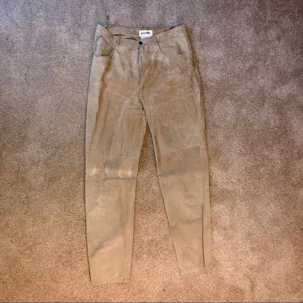 Tan suede pants